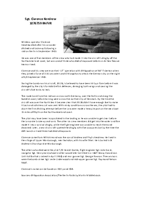 A preview of a PDF biography for Kendrew, Clarence